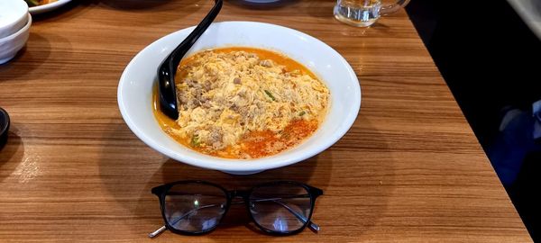 「炎の玉子麺」@餃子乃寶 水道橋店の写真