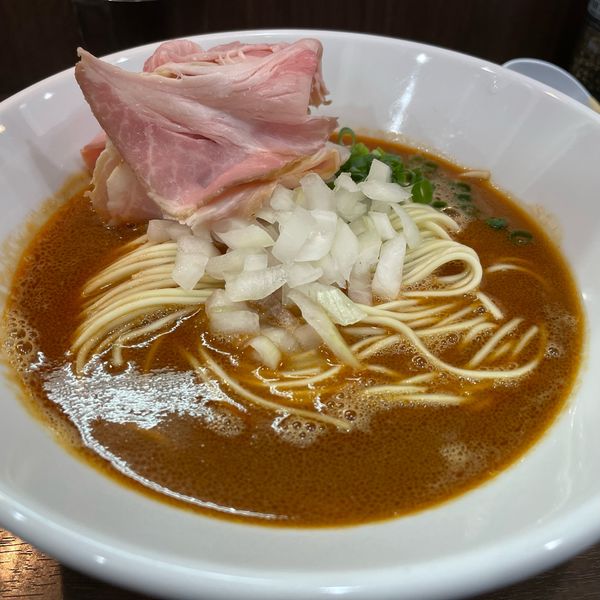 「限定　伊勢海老と甘エビの濃厚そば(肉入り)」@Noodle&Spice curry 今日の1番の写真