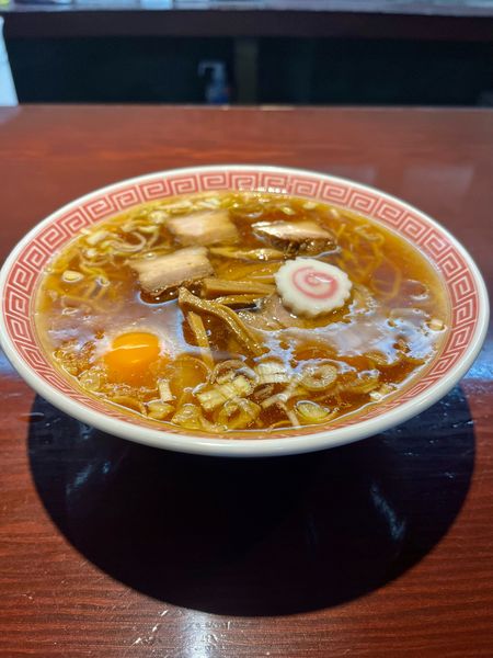 「月見中華そば」@中華そば えもとの写真