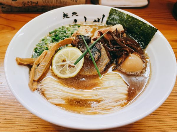 「秋刀魚×豚骨ラーメン」@麺処 いし川の写真