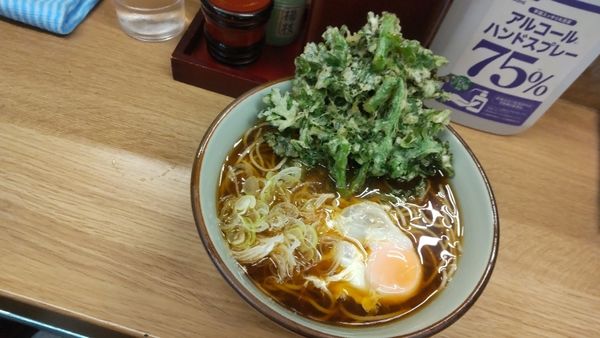 「春菊天そば」@文殊 大山店の写真