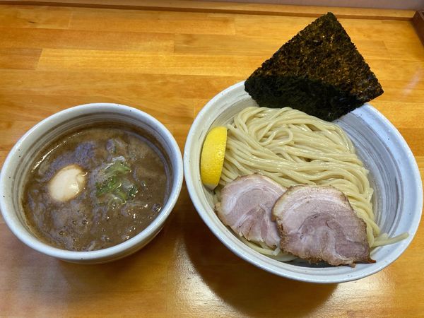 「味玉にぼとんつけ麺・大盛」@麺処 諭吉 筑西玉戸店の写真