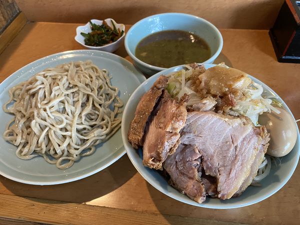 「つけ麺小＋豚マシ＋ニラキムチ＋味玉」@立川マシマシ ロイヤルスープの写真