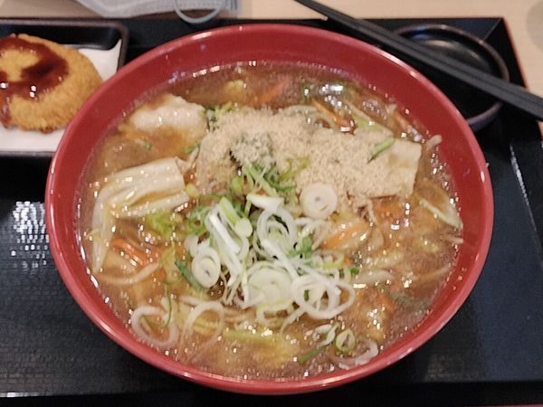 「肉野菜あんかけ中華」@ゆで太郎 平塚桜ヶ丘店の写真