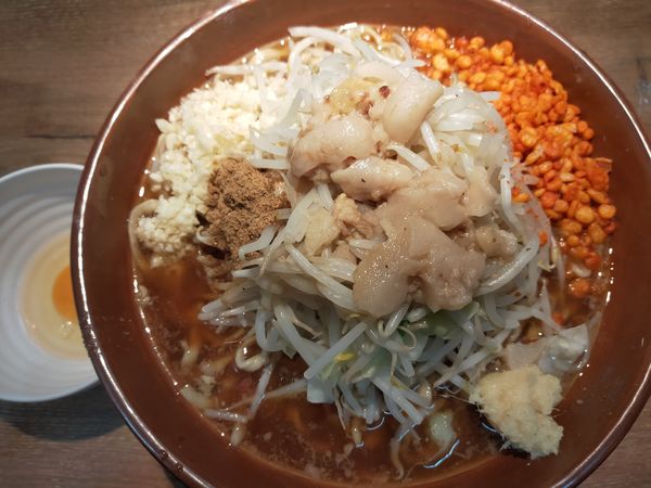 「ミニラーメン大900円(700g)+生卵60円」@麺屋 浜一の写真