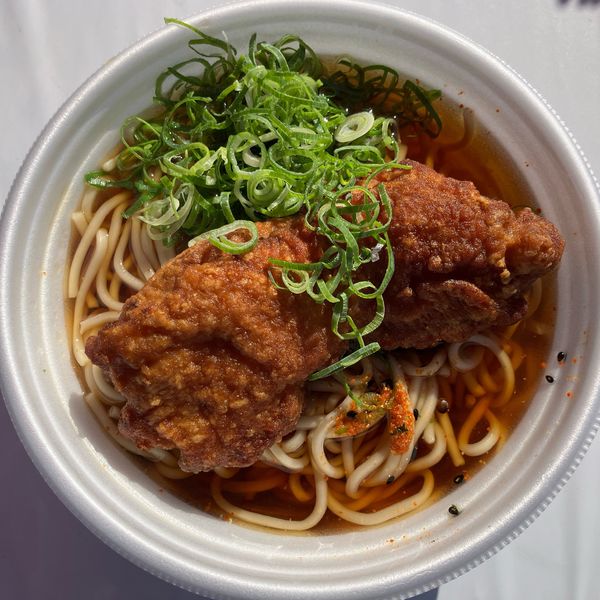 「唐揚げそば500円」@ジャパンバードフェスティバルの写真