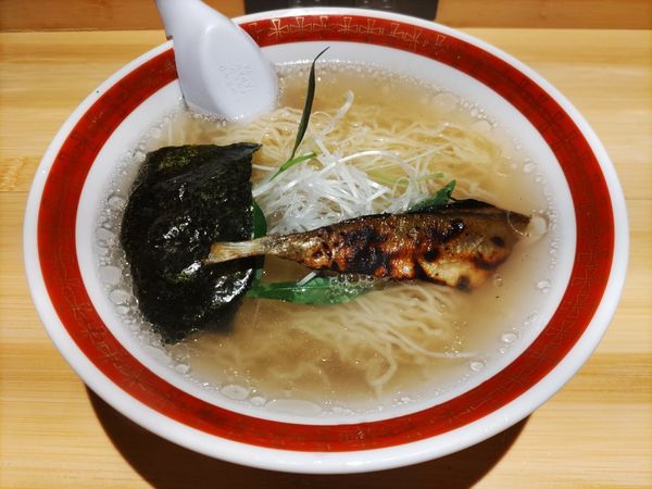 「鮎ラーメン+サービス小ライス」@鮎ラーメン＋の写真
