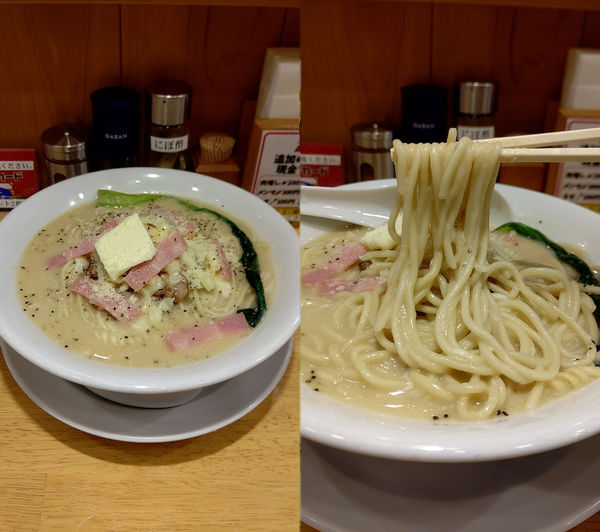 「11月限定『味噌ボナーラ+大盛(¥900+150)』」@味噌中華そばムタヒロの写真