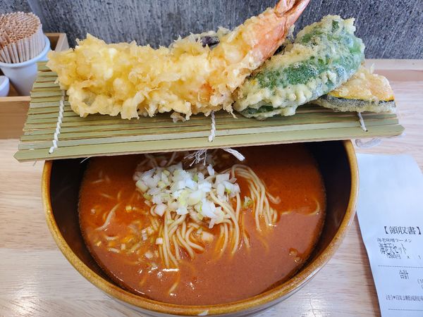 「海老味噌ラーメン 海老天セット」@神の海老天ラーメンの写真