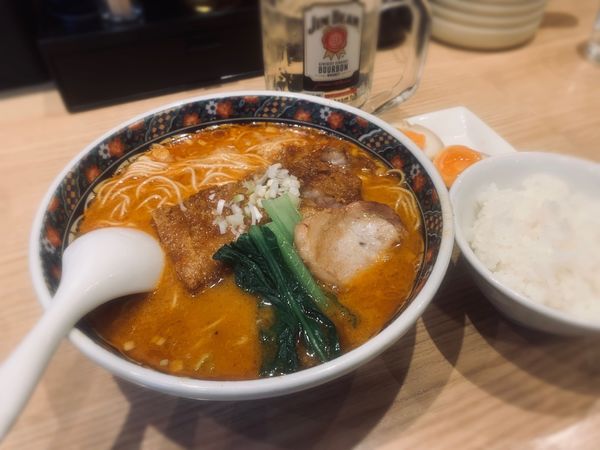 「排骨担々麺（大辛・バリカタ￥1150）他」@寿限無担々麺 上野店の写真