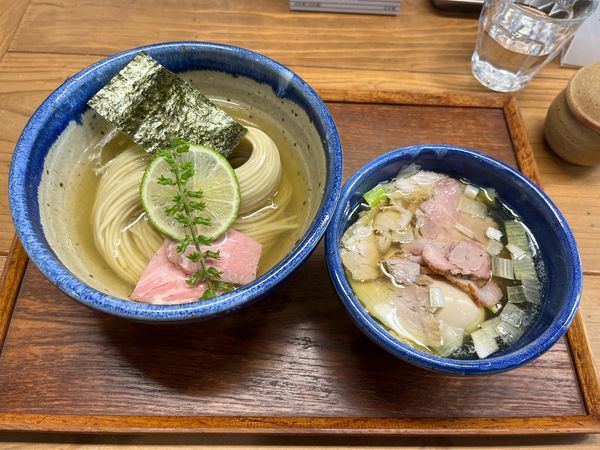 「味玉昆布水つけめんちょい肉増し 塩 (大)」@YOKOKURA STOREHOUSEの写真