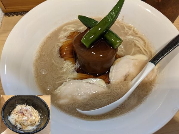 「寒鰤そば+ハーフ和え玉（海老）」@麺屋Mの写真