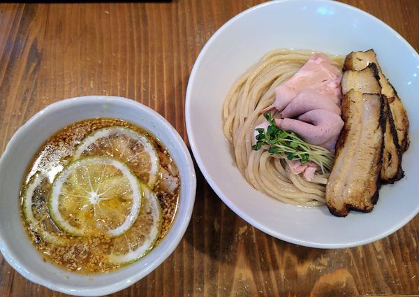 「【限定】塩カボスつけ麺￥880＋チャーシュー￥220」@麺屋たつみ 喜心 狭山店の写真