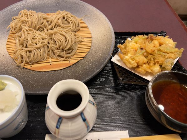 「小柱小海老かき揚げ天せいろ(期間限定)」@手打そば 越峠の写真