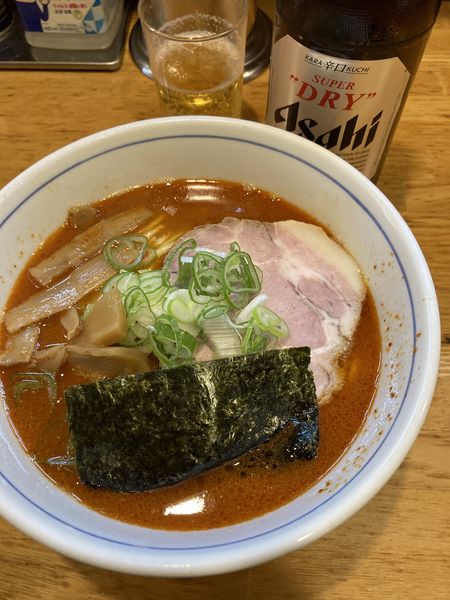 「辛味らーめん」@麺屋はし本の写真