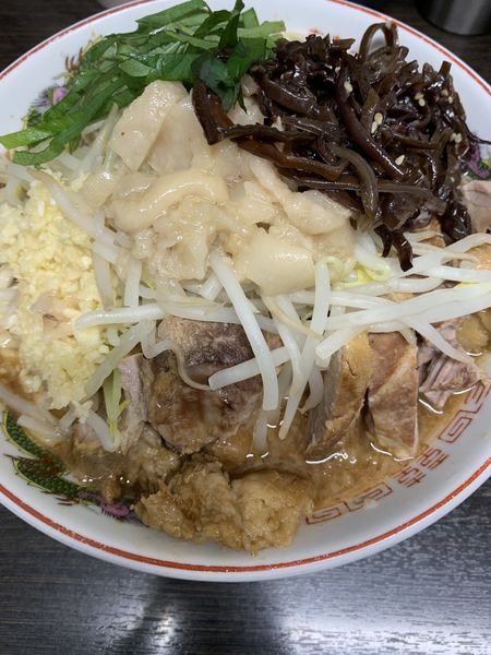「小ラーメン豚増し　限定梅味」@ラーメン二郎 川越店の写真