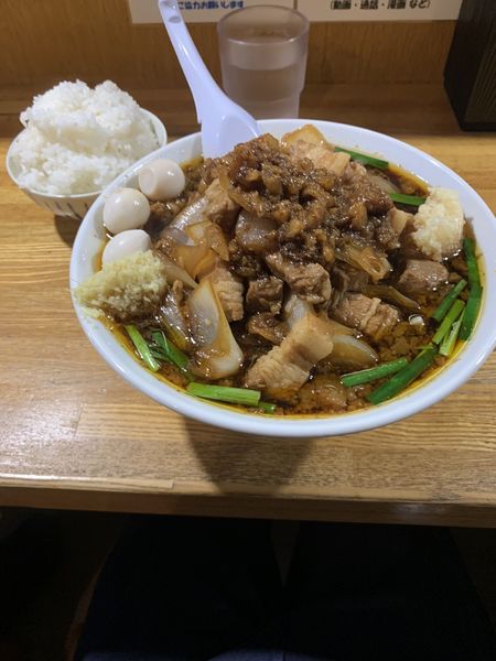 「スタ満そば具増しまさおライス」@元祖スタミナ満点らーめんすず鬼 赤坂店の写真