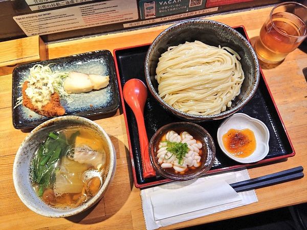 「創作塩つけ麺「北海道噴火湾産　真鱈と白子」」@ラーメン 巌哲の写真