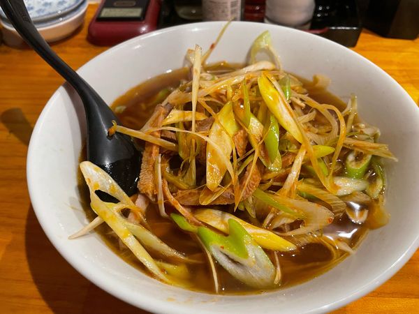 「ネギ叉焼麺　半餃子」@藤井屋 船堀店の写真
