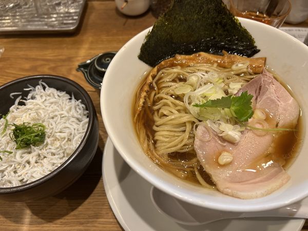 「中華そばセット・平打ち麺（980円）」@本町製麺所 中華そば工房の写真
