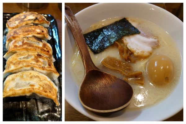 「一指禅らーめん+一指禅餃子（みそ味）」@一指禅 上福岡店の写真