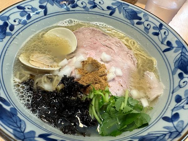 「三種の貝出汁潮そば＋オマールとバターの和え玉」@㐂九八 ～garage～の写真