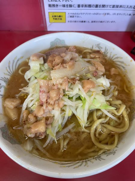 「ぶた2枚小ラーメン」@ラーメン二郎 環七一之江店の写真