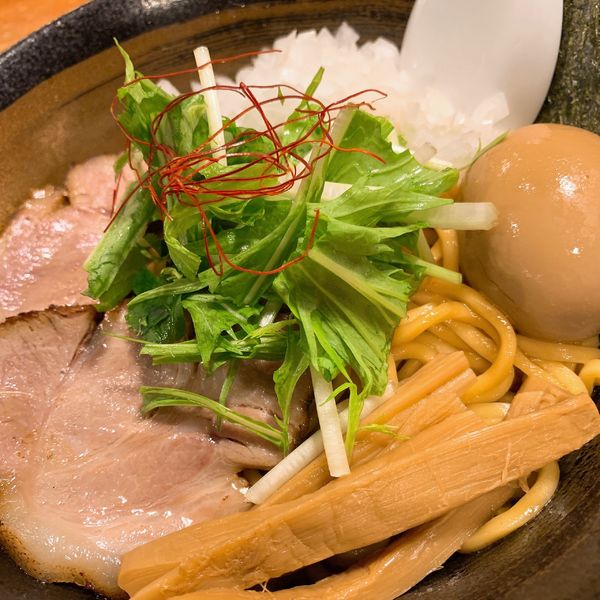 「比内地鶏まぜそば」@瞠 池袋店の写真