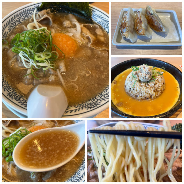 「肉そば 715円 チャーハン餃子セット 429円」@丸源ラーメン 所沢北野店の写真