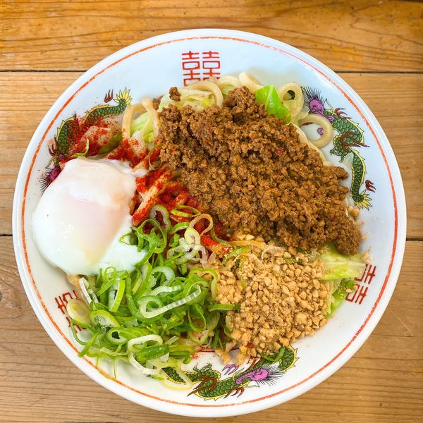 「汁なし坦々麺+温玉」@自家製麺 てんかの写真