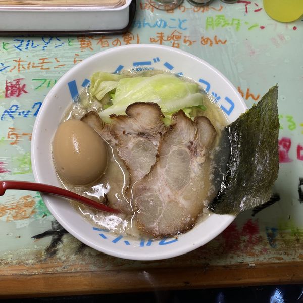 「朝ラー魚貝煮干塩　大盛」@ハイデン.コッコFACTORYサマンサ・タマサの写真