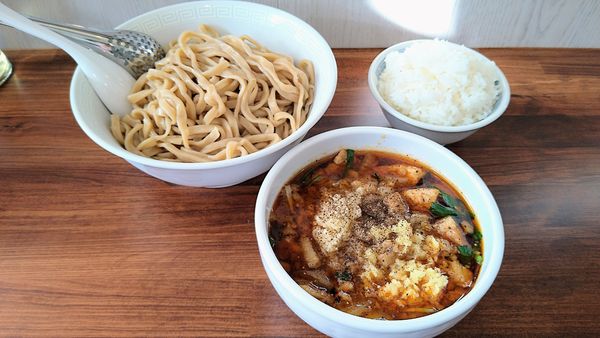 「スタミナつけ麺+ライス」@MARU喜の写真