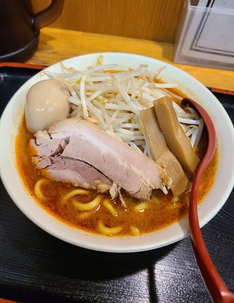 「辛味噌ラーメン+味玉」@味噌麺処 花道庵の写真