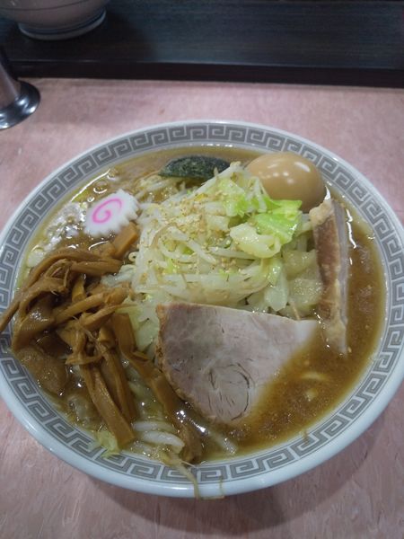 「中華そば(小)730円野菜120円(麺カタメ)」@所沢大勝軒の写真