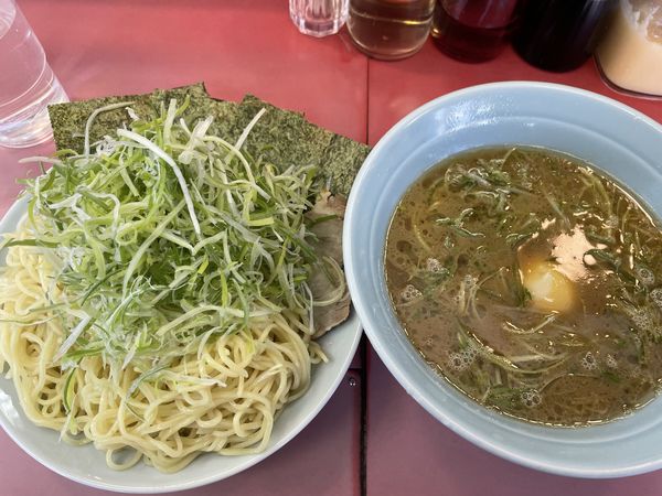 「つけ麺大盛り、ネギ増し、味玉」@ラーメン大将 六浦店の写真