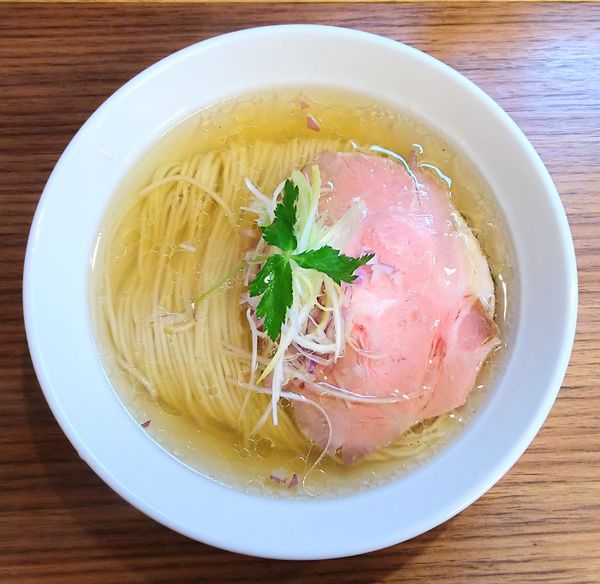 「白中華そば＋肉ご飯」@中華そば 心の写真