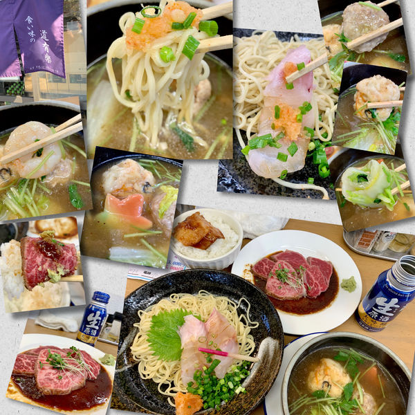 「【13周年限定】一本釣り天然クエ蕎麦（銘柄和牛炙りSet）」@MENYA 食い味の道有楽の写真