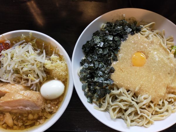 「【限定】トロロ大1450円(つけ麺100円)+刻み海苔50円」@豚星。の写真
