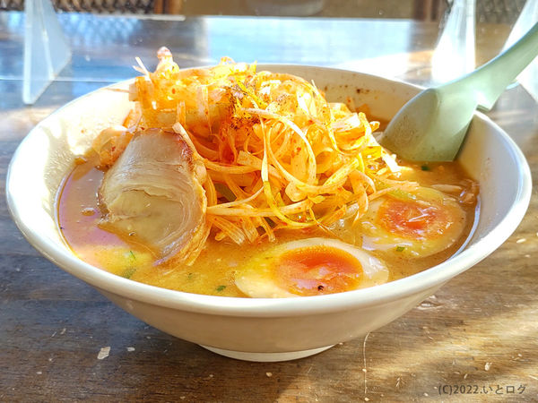 「ねぎ味噌らーめん(+煮卵)」@ラーメン蘇洲 須玉店の写真