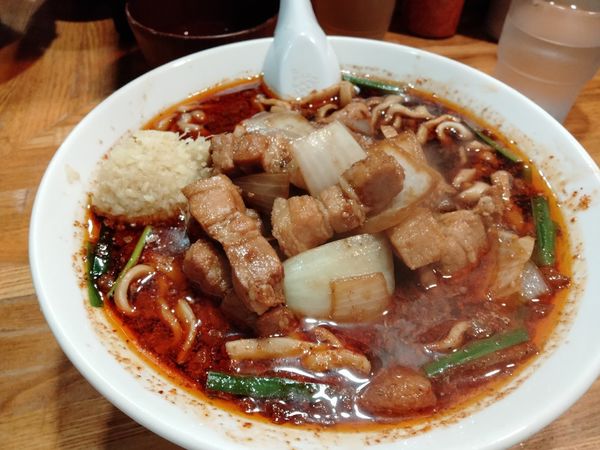 「辛いスタ満そば」@元祖スタミナ満点らーめんすず鬼 赤坂店の写真