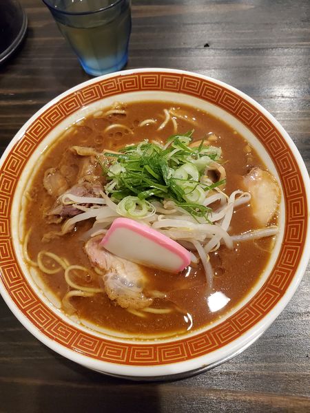 「らーめん味噌①　つるし豚焼チャーシュー（クーポン利用）」@仲吉荘の写真