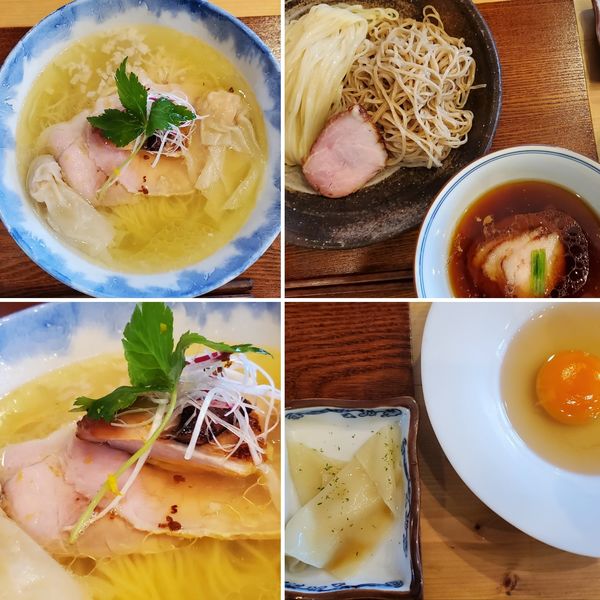 「わんたん入りしおらぁ麺、Feelつけ麺（醤油）」@Ramen FeeLの写真