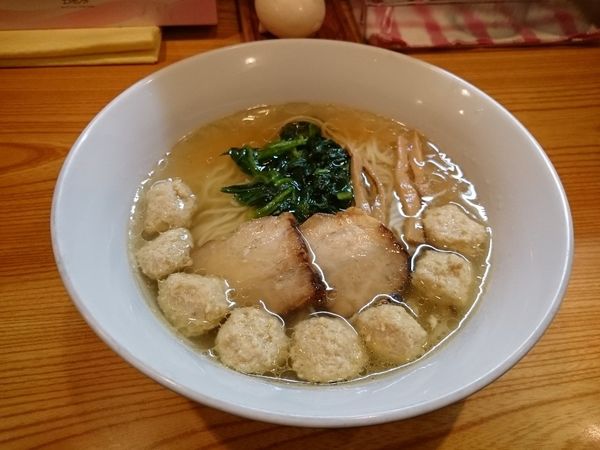 「鶏つみれそば しお」@支那そば 一本気の写真