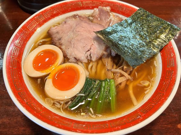 「特しょうゆ(平打)+ネギチャーシューご飯」@麺処 懐やの写真