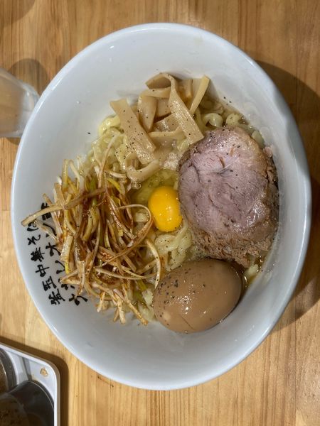 「リッチ辛ネギ釜玉中華そば(並)  ¥850」@釜玉中華そば ナポレオン軒の写真