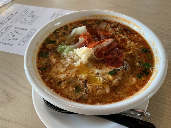 「スタミナ辛玉麺」@麺屋 はちまるの写真