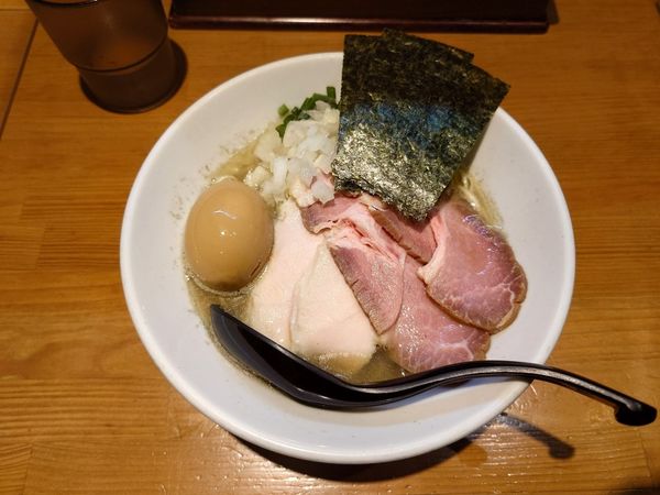 「特製中華蕎麦 和え玉（牛脂と山葵マヨ）」@亀戸煮干中華蕎麦 つきひの写真