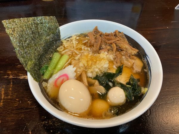 「にぼしラーメン・味玉」@麺屋 あおいの写真
