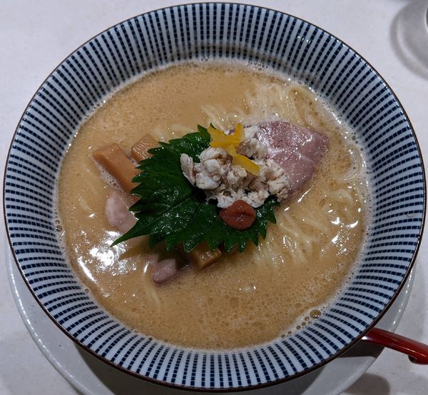 「【限定】真鯛白湯らぁ麺 980円」@鯛塩そば 灯花 アトレ上野店の写真