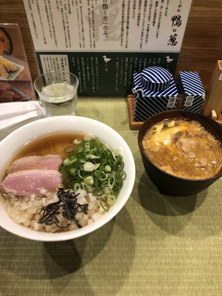「鴨そば　ミニ親子丼」@らーめん 鴨to葱の写真